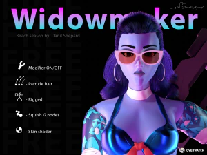 Роковая вдова &mdash; Пляжный сезон, Дэнил Шепард &mdash; Бесплатно 3D Модель