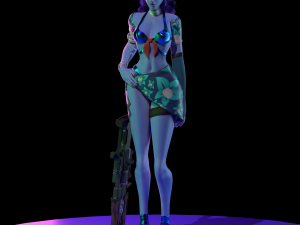 Widowmaker - Beach season by Danil Shepard - Free Model 3D