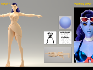 Widowmaker - Beach season by Danil Shepard - Free Model 3D