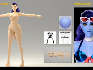 Роковая вдова &mdash; Пляжный сезон, Дэнил Шепард &mdash; Бесплатно 3D Модель