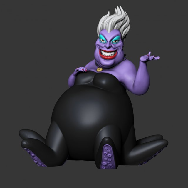 Malignant Ursula from The Little Mermaid 3D printmodel .c4d .max .obj .3ds .fbx .stl .blend