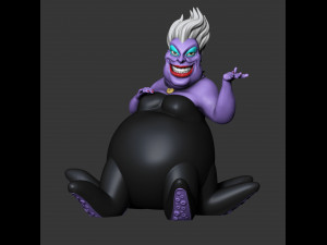 Malignant Ursula from The Little Mermaid Model do druku 3D