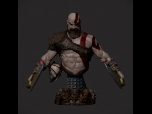 Kratos Bust God of War Ragnarok Model do druku 3D