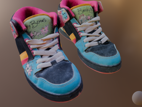 Scanned Skater Shoes Modelo 3D