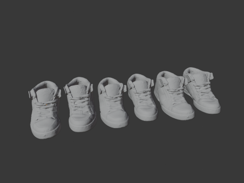 Scanned Skater Shoes Modelo 3D