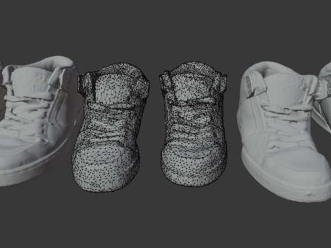 Scanned Skater Shoes Modelo 3D