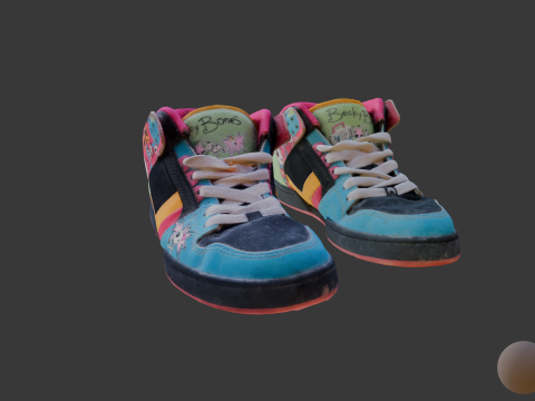 Scanned Skater Shoes Modelo 3D
