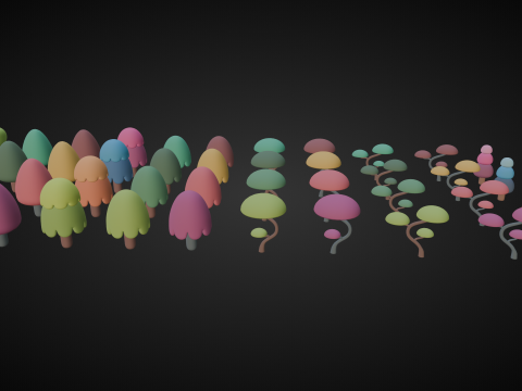 Cute Lowpoly Game Assets Tree 3D Model