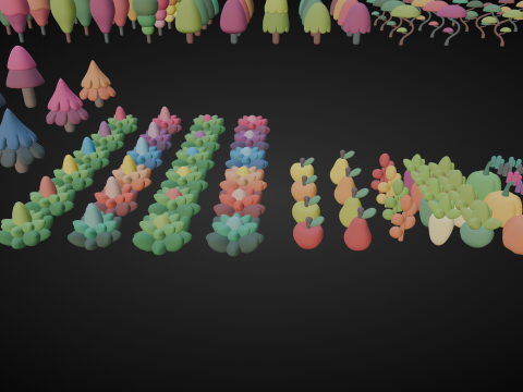 Cute Lowpoly Game Assets Tree 3D Model