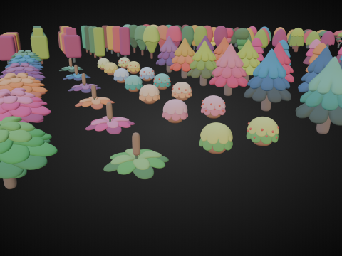 Cute Lowpoly Game Assets Tree 3D Model
