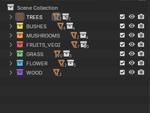 Cute Lowpoly Game Assets Tree 3D Model