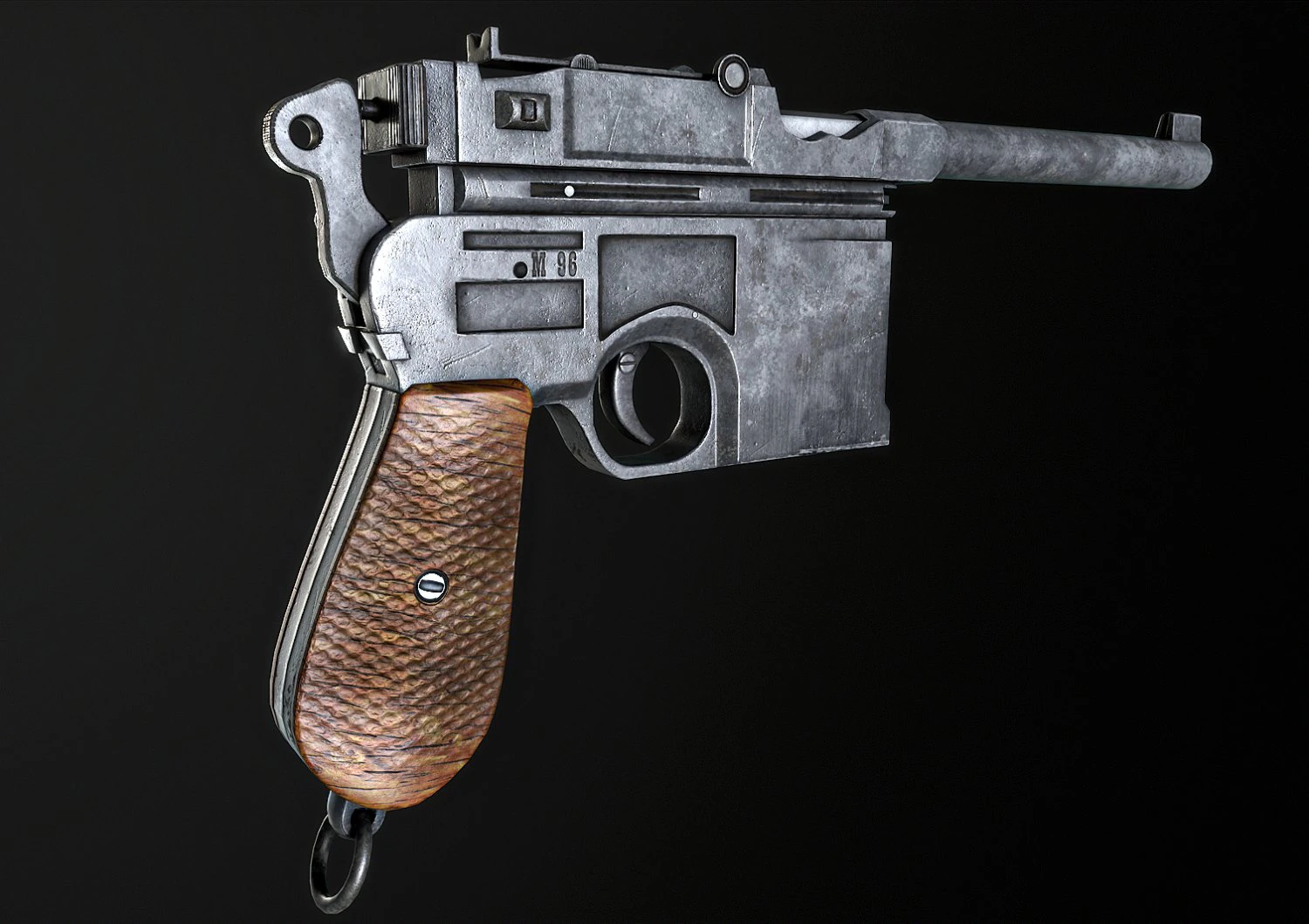 MAUSER C-96 3D Model .c4d .max .obj .3ds .fbx .stl .blend 