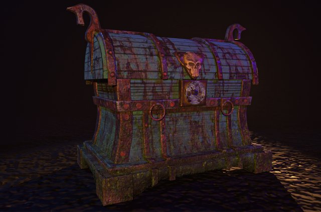 ANCIENT CHEST Modelo 3D .c4d .max .obj .3ds .fbx .stl .blend 