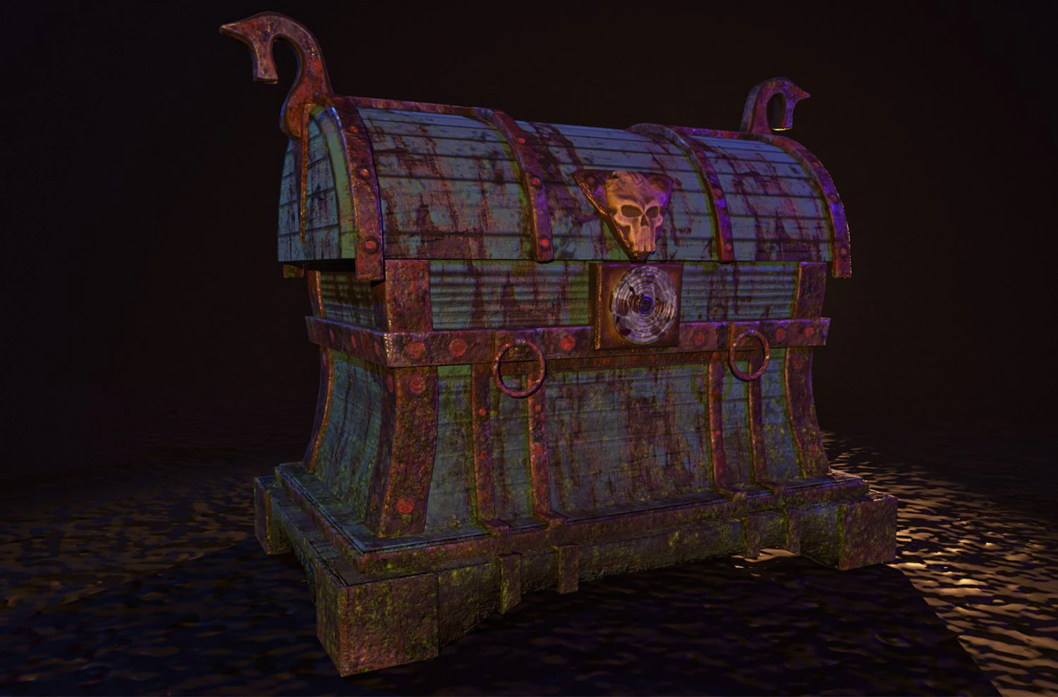 ANCIENT CHEST 3D Model .c4d .max .obj .3ds .fbx .stl .blend