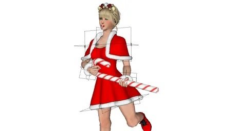 Happy christmas girl 3D Model .c4d .max .obj .3ds .fbx .stl .blend 
