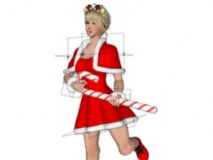 Happy christmas girl 3D Модель