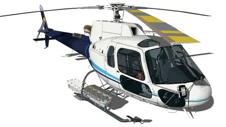 Helicopter civil 3D Model .c4d .max .obj .3ds .fbx .stl .blend 