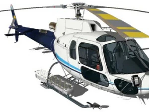 helicóptero civil Modelo 3D