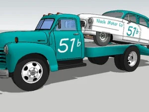 1950 Nash Stok Araba ve Nakliye Aracı 3D Model