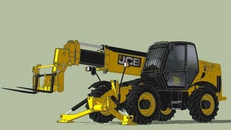 Telehandler 3D Model .c4d .max .obj .3ds .fbx .stl .blend 