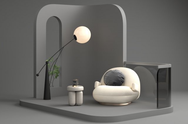 椅子 3Dモデル .c4d .max .obj .3ds .fbx .stl .blend 