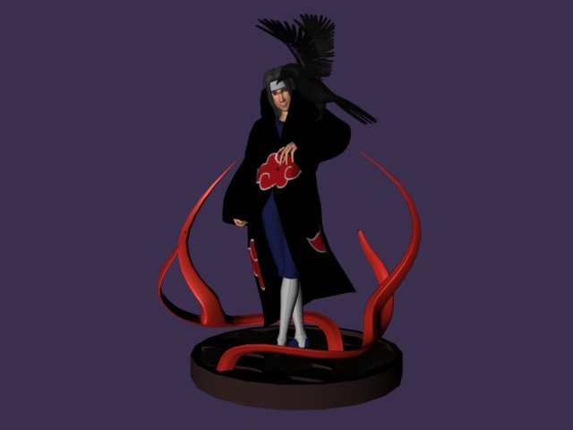 Itachi Uchiha 3Dプリントモデル .c4d .max .obj .3ds .fbx .stl .blend 