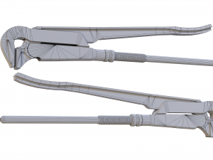 Adjustable Pipe Wrench 3D Model