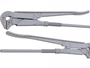 Adjustable Pipe Wrench 3D Model