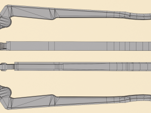 Adjustable Pipe Wrench 3D Model