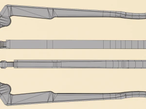 Adjustable Pipe Wrench 3D Model