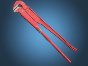 Adjustable Pipe Wrench 3D Model