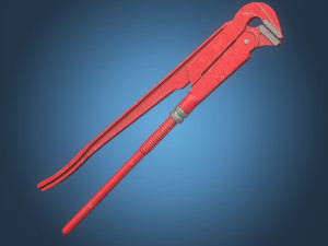 Adjustable Pipe Wrench 3D Model