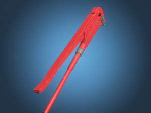 Adjustable Pipe Wrench 3D Model