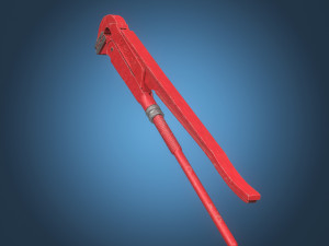 Adjustable Pipe Wrench 3D Model