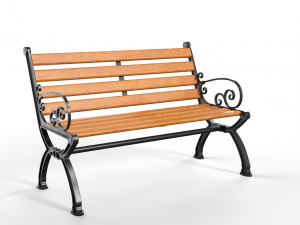 Vintage Street Bench 3D Model