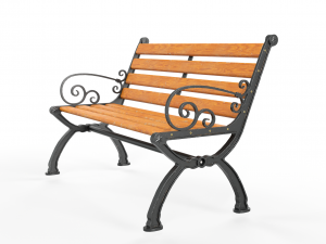 Vintage Street Bench 3D Model