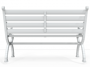 Vintage Street Bench 3D Model