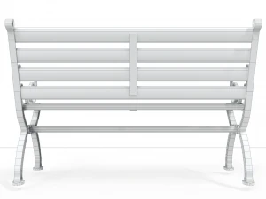 Vintage Street Bench 3D Model