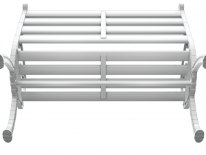 Vintage Street Bench 3D Model