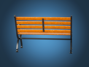 Vintage Street Bench 3D Model