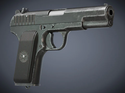 TT-33 Tokarev pistol 3D Model