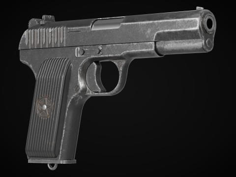 TT-33 Tokarev pistol Modèle 3D