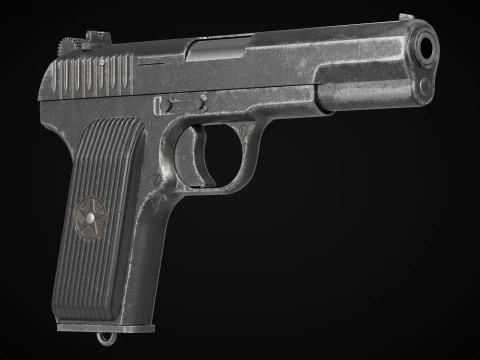 TT-33 Tokarev pistol 3D Model