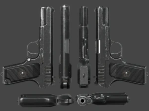 TT-33 Tokarev pistol 3D Model