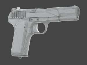 TT-33 Tokarev pistol 3D Model