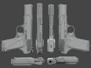TT-33 Tokarev pistol 3D Model
