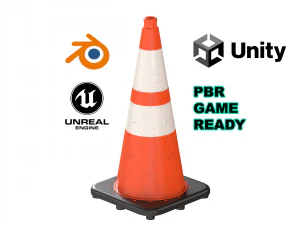 Дорожній конус 3D Модель