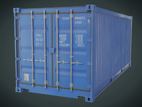 Versandcontainer 20 Fu&szlig; 3D Modell