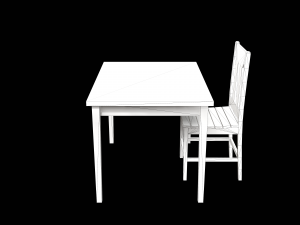 Table and Chair 3D Модель