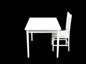 Table and Chair 3D Model